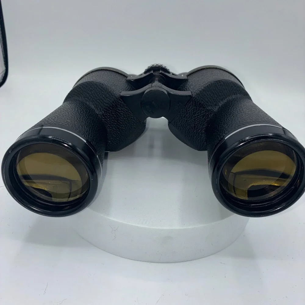 Vintage Selsi Zoom Binoculars 8-20x50mm Deluxe Golden Coated w/ Case